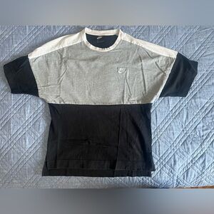 Nike Black and Gray Colorblock Tee